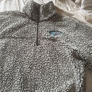 Boxercraft Men's Zip Up Sherpa Sweater - Black and Gray